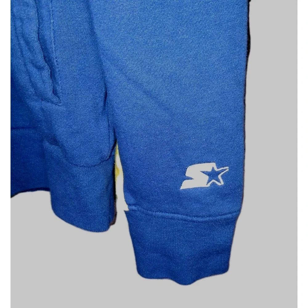 Starter Los Angeles Rams Zip Up Graphic Hoodie Men's Size XL Blue NFL Football